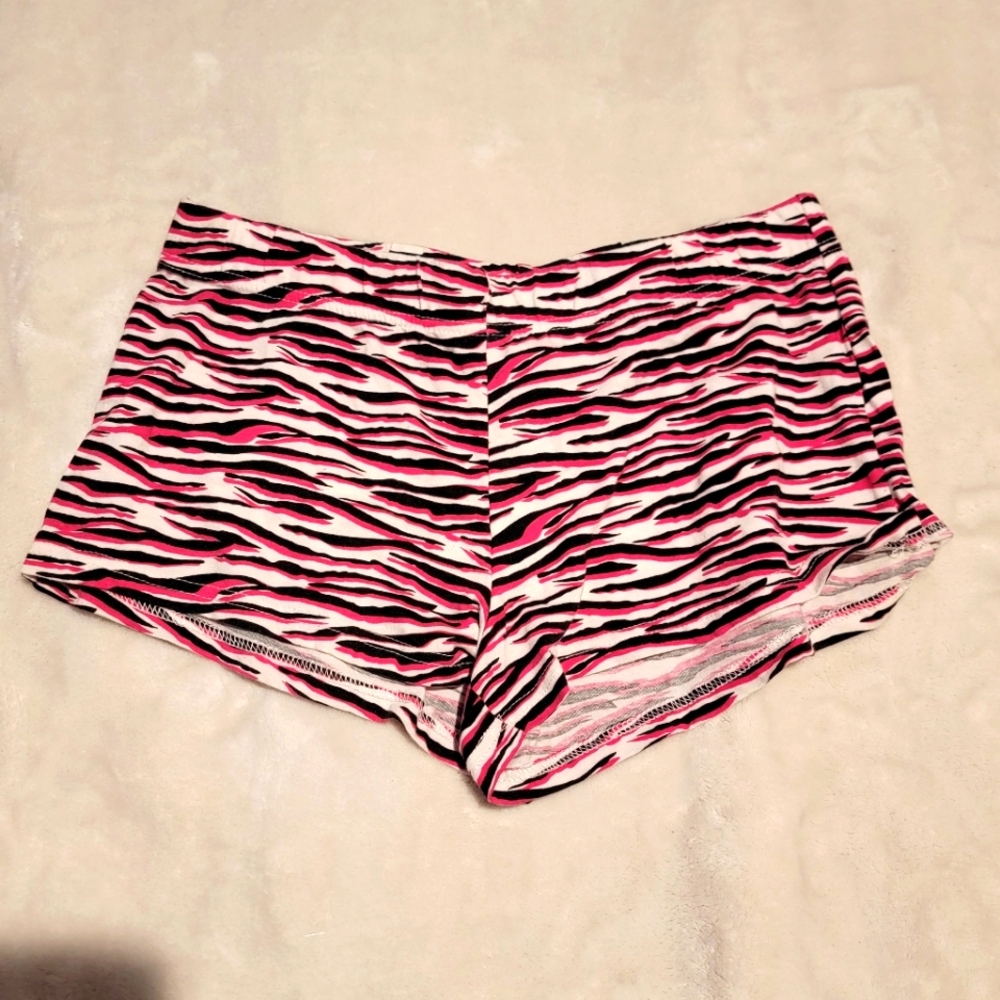 Pink Zebra Print Booty Shorts